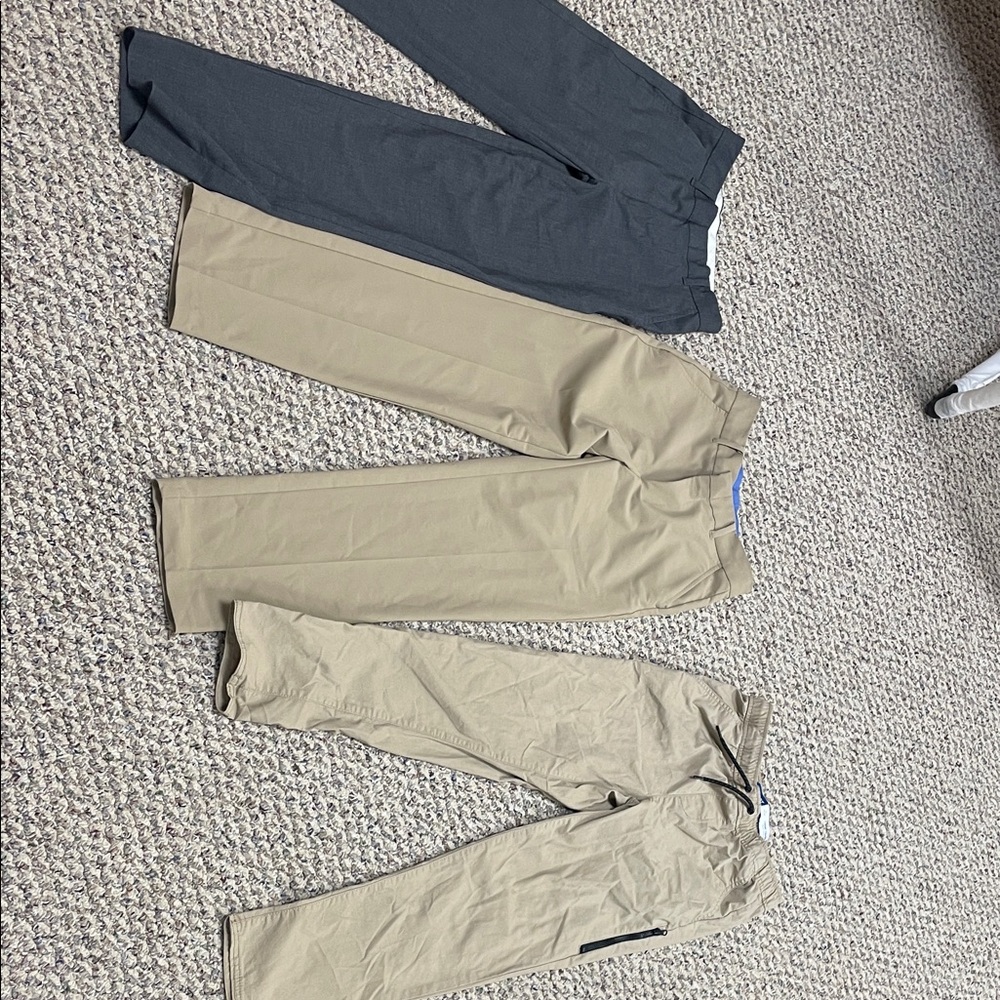 Izod, Chaps, Old Navy Boys size 12 Chinos - Dark Gray, Khaki, Light Tan